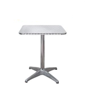 table en inox carre pied4 dim 70 70 74 cm