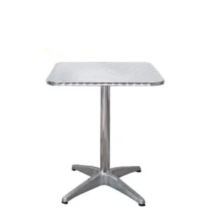 table en inox carre pied4 dim 70 70 74 cm
