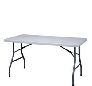 table traiteur en polycarbonnat pliable rectangulaire dim 152 76 75 cm