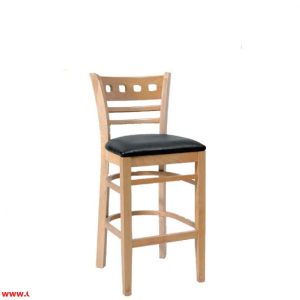 tabouret en bois sans accoudoire assise en simili cuir miri c 300x300