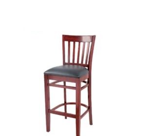 tabouret en bois sans accoudoire assise en simili cuir sibi-c