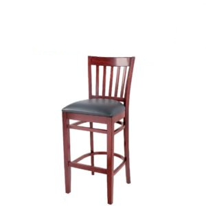 tabouret en bois sans accoudoire assise en simili cuir sibi-c