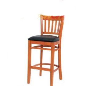 tabouret en bois sans accoudoire assise en tissu jaya-c