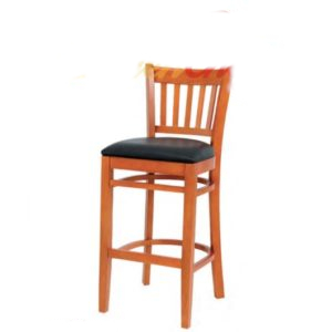 tabouret en bois sans accoudoire assise en tissu jaya-c