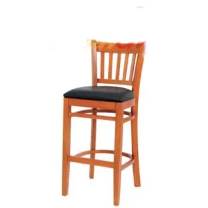 tabouret en bois sans accoudoire assise en tissu jaya-c