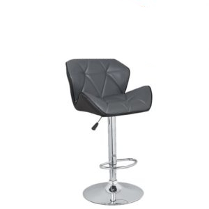 tabouret en pvc et simili cuir pied chrome reglable malta