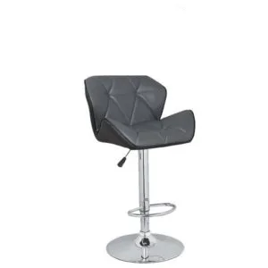 tabouret en pvc et simili cuir pied chrome reglable malta
