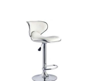 tabouret en pvc et simili cuir pied chrome reglable stone-bar