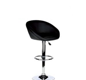 tabouret en pvc et simili cuir pied chrome reglable vanes-bar