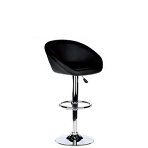 tabouret en pvc et simili cuir pied chrome reglable vanes-bar