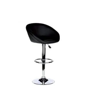 tabouret en pvc et simili cuir pied chrome reglable vanes-bar