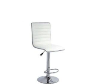 tabouret en pvc et simili cuir pied chrome reglable vella