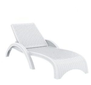 transat - relax en plastique blanc fiji