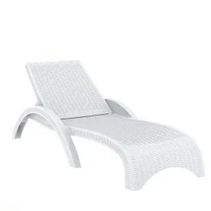 transat - relax en plastique blanc fiji