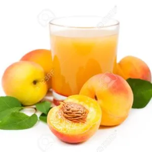 peach juice with fresh fruits