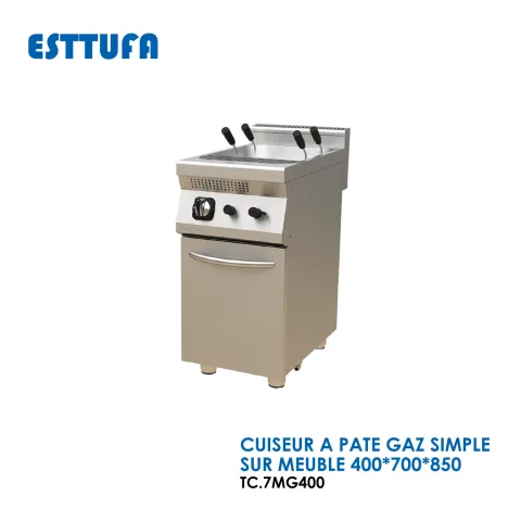 CUISEUR A PATE GAZ SIMPLE SUR MEUBLE 400x700x850 TC.7MG400