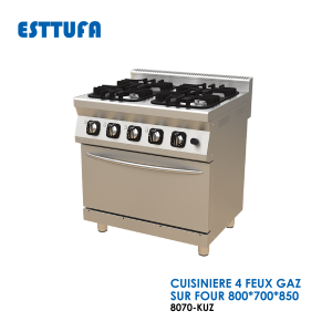 CUISINIERE 4 FEUX GAZ SUR FOUR 8070 KUZ 300x300