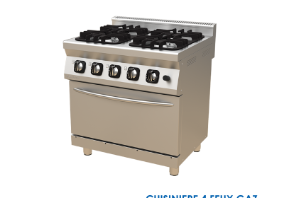 CUISINIERE 4 FEUX GAZ SUR FOUR 8070-KUZ