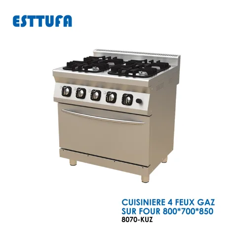 CUISINIERE 4 FEUX GAZ SUR FOUR 8070-KUZ