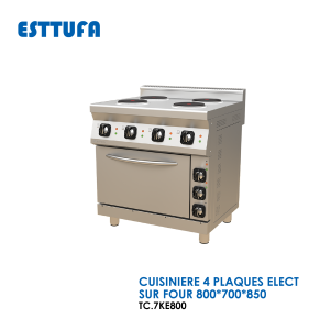 CUISINIERE 4 PLAQUES ELECT SUR FOUR 800x700x850 TC.7KE800 300x300