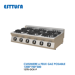 CUISINIERE 6 FEUX GAZ POSABLE 1270 OCK P 300x300