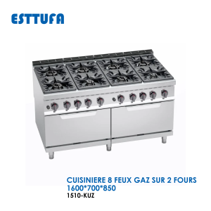 CUISINIERE 8 FEUX GAZ SUR 2 FOURS 1510 KUZ 300x300