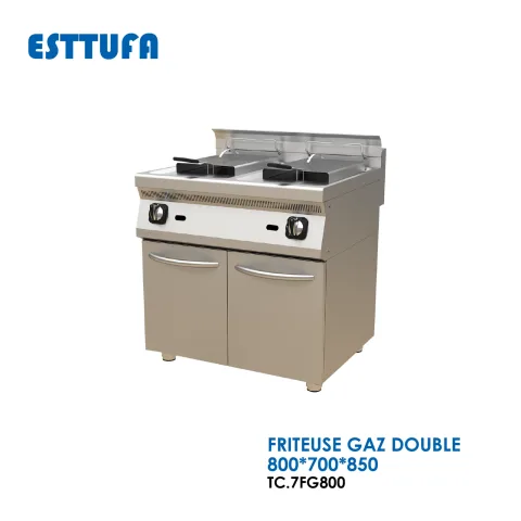 FRITEUSE GAZ DOUBLE 800x700x850 TC.7FG800