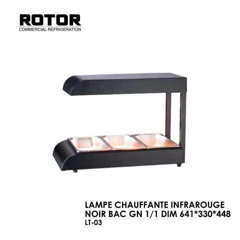 LAMPE CHAUFFANTE INFRAROUGE NOIR BAC GN 1-1 DIM LT-03