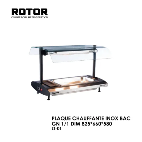 PLAQUE CHAUFFANTE INOX BAC GN 1-71 DIM LT-01