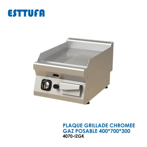 PLAQUE GRILLADE CHROMEE GAZ POSABLE 4070-IZGK