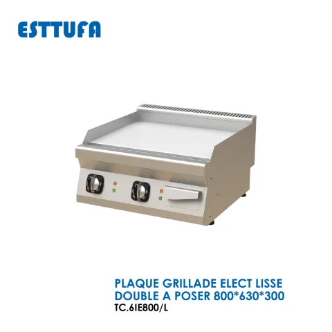 PLAQUE GRILLADE ELECT LISSE DOUBLE A POSER 800x630x300 TC.6IE800-L