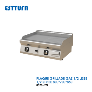 PLAQUE GRILLADE GAZ 1 2 LISSE 1 2 STRIEE 8070 IZG 01 300x300