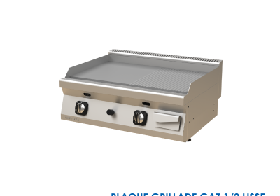 PLAQUE GRILLADE GAZ 1-2 LISSE 1-2 STRIEE 8070-IZG-01