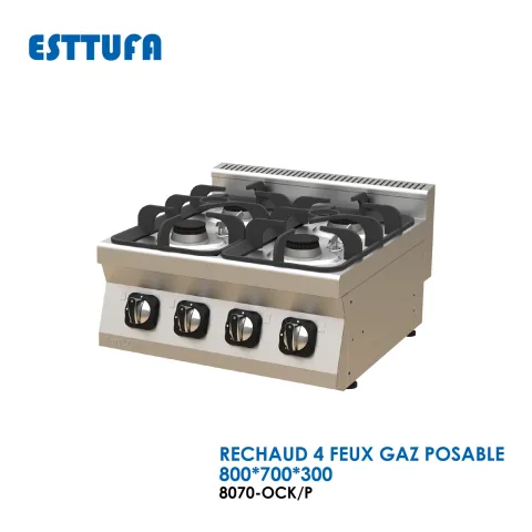 RECHAUD 4 FEUX GAZ POSABLE 8070-OCK-P