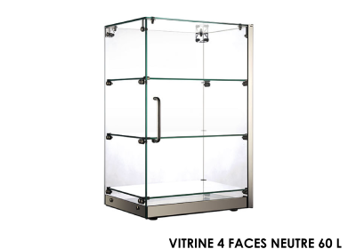 VITRINE 4 FACES NEUTRE 60 L A POSER 406x340x618 RTZ-60L