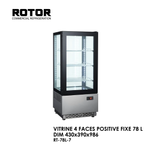 VITRINE 4 FACES POSITIVE FIXE 78 L DIM 430x390x986 RT 78L 7 300x300