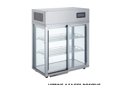 VITRINE 4 FACES POSITIVE PORTE COULISSE 177L A POSER RT-177L