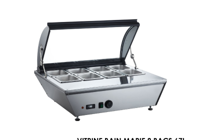VITRINE BAIN MARIE 8 BACS 67L RTR-67L