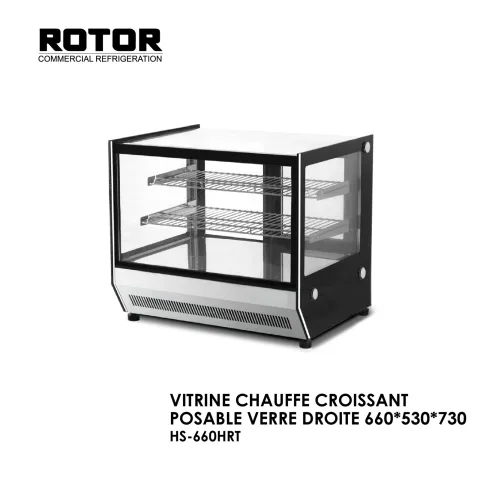 VITRINE CHAUFFE CROISSANT POSABLE VERRE DROITE HS-660HRT