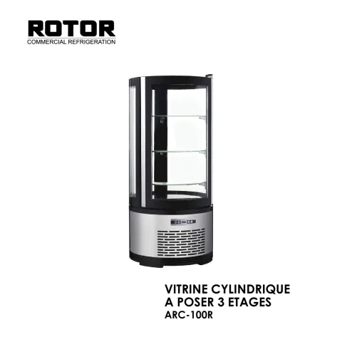 VITRINE CYLINDRIQUE A POSER 3 ETAGES ARC-100R