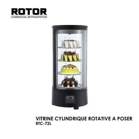 VITRINE CYLINDRIQUE ROTATIVE A POSER RTC-72L