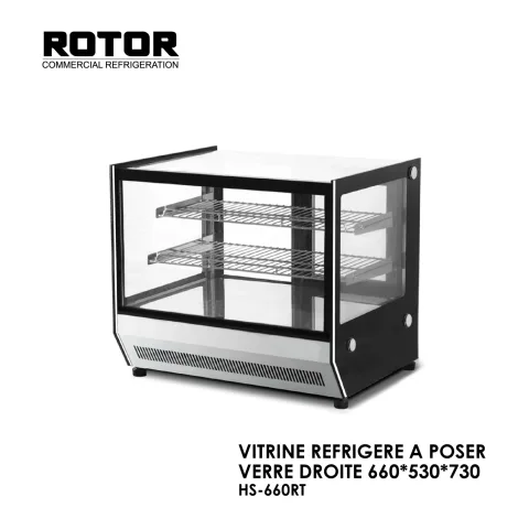 VITRINE REFRIGERE A POSER VERRE DROITE HS-660RT