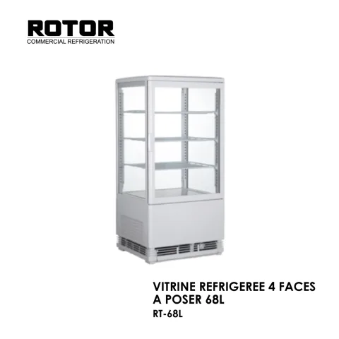 VITRINE REFRIGEREE 4 FACES A POSER 68L RT-68L