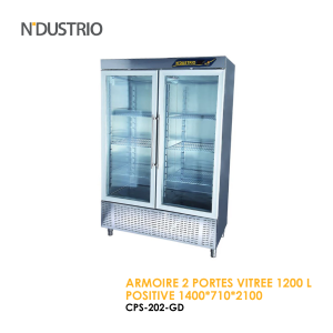 ARMOIRE 2 PORTES VITREE 1200 L POSITIVE 1400x710x2100 CPS 202 GD 300x300
