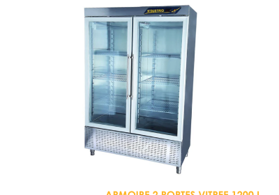 ARMOIRE 2 PORTES VITREE 1200 L POSITIVE 1400x710x2100 CPS 202 GD