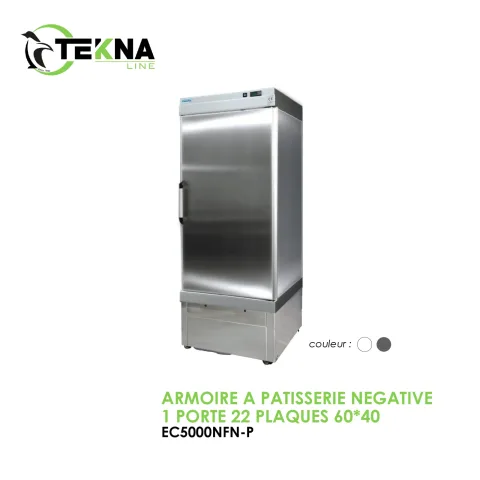 ARMOIRE A PATISSERIE NEGATIVE 1 PORTE 22 PLAQUES 60x40 GRIS EC5000NFN-P