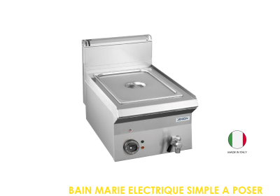 BAIN MARIE ELECTRIQUE SIMPLE A POSER SANS BAC 220 V 400X650X290 470 D65EBM4
