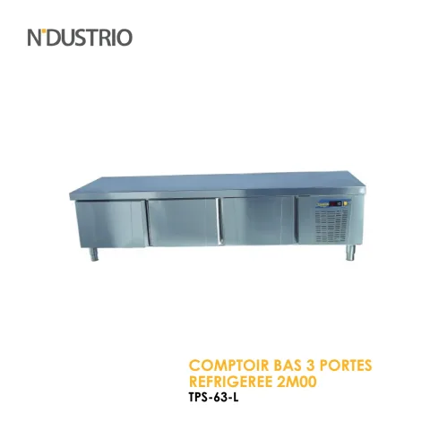 Comptoir bas 3 portes réfrigérée 2M00