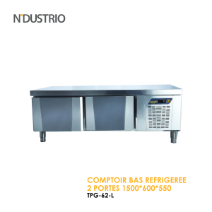 COMPTOIR BAS REFRIGEREE 2 PORTES 1500x600x550 TPG 62 L 300x300