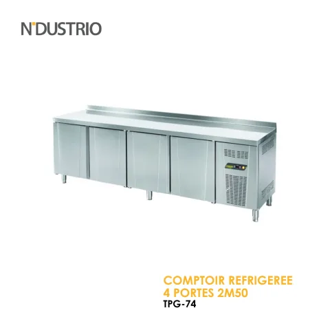 Comptoir réfrigérée 4 portes 2M50